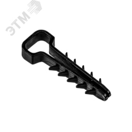 Дюбель-хомут для плоского кабеля черный PCD-F 05x08-45-100BL PA6.6 Jazzway (100 шт/уп) Jazzway