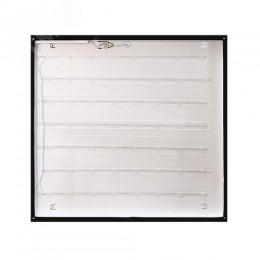 Светильник светодиодный ДВО-40w 588х588х25 6500K опаловый Грильято IP40 4200Лм черный