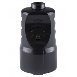 Кабельная розетка рифленая 2П+З 16А 250B черная TDM