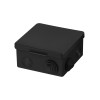 Распаячная коробка ОП 100х100х55мм крышка IP54 8вх. черная инд. штрихкод TDM
