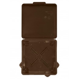 Распаячная коробка ОП 100х100х55мм, крышка, ЭКО   (венге), IP54, 8вх. инд. штрихкод TDM