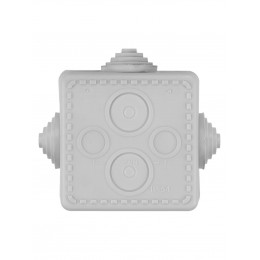 Распаячная коробка ОП 65х65х50мм крышка IP54 4вх. инд. штрихкод TDM