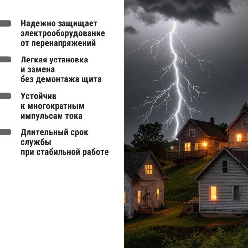 Разрядник ОПС1-C 1Р In=20kA Un=400B Im=40kA
