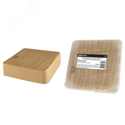 Коробка распаячная КР 100х100х29 ОП сосна IP40, инд. штрихкод