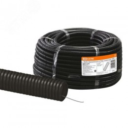 Труба гофрированная ПНД d 40 с зондом (25 м) легкая