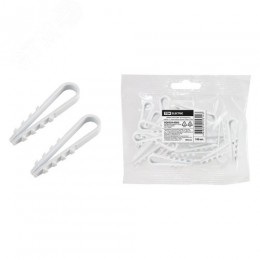 Дюбель-хомут ДХК-18 для круглого кабеля 11-18мм нейлон белый (100шт)