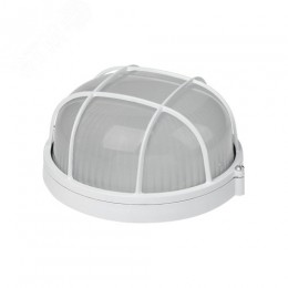 Светильник НПБ1302 белый/круг с решеткой 60Вт IP54