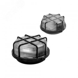 Светильник НПП 03-100-005.04 У3 корпус и защитная  сетка черный