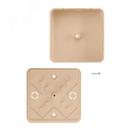 Коробка распаячная КР 75х75х28 ОП сосна IP40, инд. штрихкод