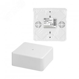 Коробка распаячная КР 100х100х44 ОП белая, IP40, инд. штрихкод