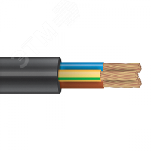 Провод ПВСнг(А)-LS 3х2,5 (100м) черный ТРТС