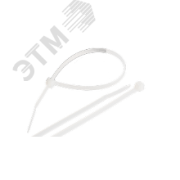 Стяжка нейлоновая неоткрывающаяся, 100х2,5мм, белая, 100шт