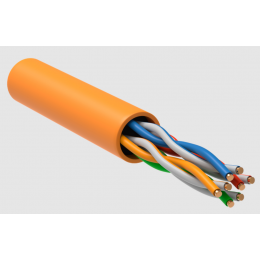 ITK Витая пара U/UTP кат.5E 4х2х24AWG solid LSZH нг(А)-HF оранжевый (305м) РФ/Т
