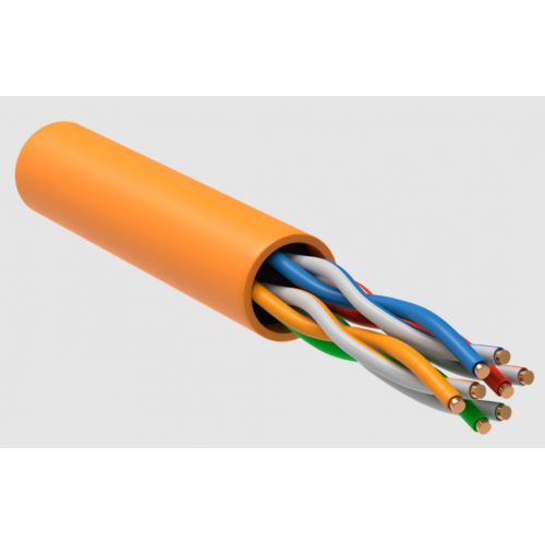 ITK Витая пара U/UTP кат.5E 4х2х24AWG solid LSZH нг(А)-HF оранжевый (305м) РФ/Т