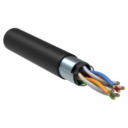 Витая пара F/UTP кат.5E 4х2х24AWG solid LDPE      черный (305м)