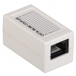 ITK Проходной адаптер кат.5E UTP тип RJ45-RJ45 (8P8C) белый