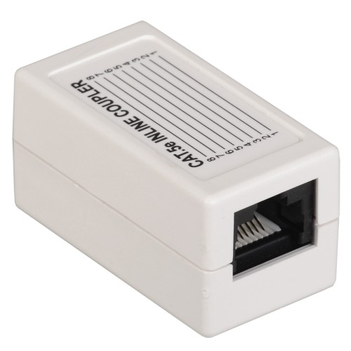 ITK Проходной адаптер кат.5E UTP тип RJ45-RJ45 (8P8C) белый