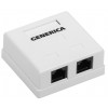 Розетка информационная настенная RJ45 кат.5E UTP 2 порта GENERICA
