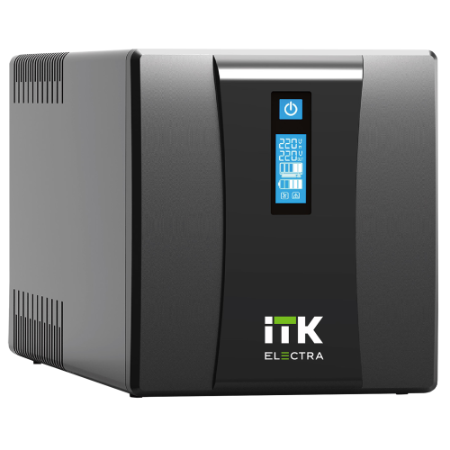 ITK ELECTRA ET ИБП однофазный линейно-интерактивный 3кВА/1,8кВт 3хSchuko LCD дисплей АКБ 4х9AH USB RJ45/11