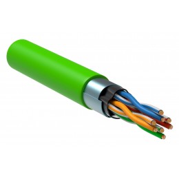 ITK Витая пара F/UTP кат.5E 4x2х24AWG solid LSLTx нг(А)-LSLTx зеленый (305м)