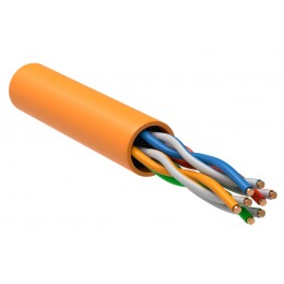ITK Витая пара U/UTP кат.5E 4х2х24AWG solid LSZH нг(А)-HF оранжевый (305м) РФ/Т
