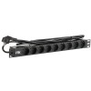 ITK PDU 9 розеток DIN49440 (нем. станд.) 1U, шнур 2м вилка DIN49441 (нем. станд.), профиль из ПВХ, черный
