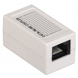 ITK Проходной адаптер кат.5E UTP тип RJ45-RJ45 (8P8C) белый