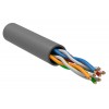 ITK Витая пара U/UTP кат.5E 4х2х24AWG solid LSZH нг(А)-HF серый (305м) РФ/Т