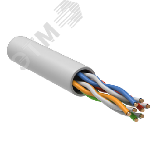 Витая пара U/UTP кат 5E 4х2х0.52 LSLTx белый 305м РФ/Т