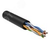 Витая пара U/UTP кат 5E 4x2х24AWG solid LSZH 305м черный