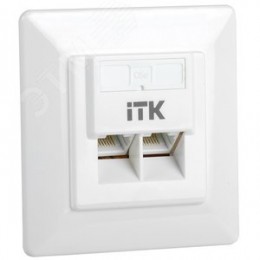 Розетка информационная внутренняя RJ45 кат. 5Е UTP 2 порта