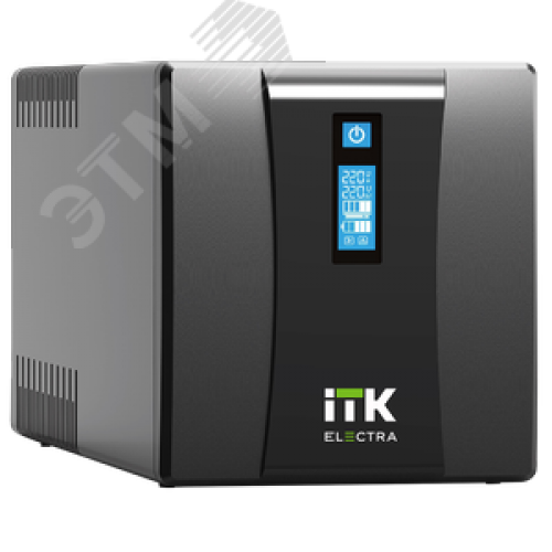 ITK ELECTRA ET ИБП однофазный линейно-интерактивный 3кВА/1,8кВт 3хSchuko LCD дисплей АКБ 4х9AH USB RJ45/11