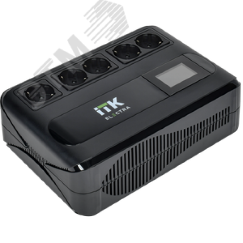 Источник бесперебойного питания Line-interactive 1000 ВА/600 Вт, однофазный, LCD дисплей, с АКБ 1х9AH, 5xSchuko