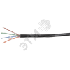 Витая пара U/UTP кат 5E 4х2х24AWG LDPE черный 100м