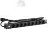 Блок розеток PDU 9 розеток шнур 2 метравилка IEC 320 C14. профиль из ПВХ. черный