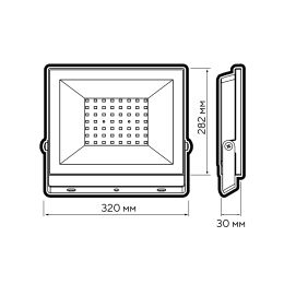 Прожектор светодиодный 150w холодный 6500K BL IP65 230V ФАZА