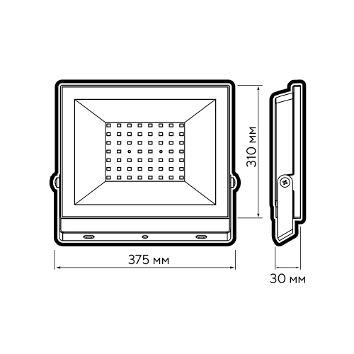 Прожектор светодиодный 200w холодный  6500K BL IP65 230V ФАZА