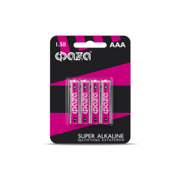 Элемент питания LR03 (AAA) Super Alkaline блистер, 4 шт.