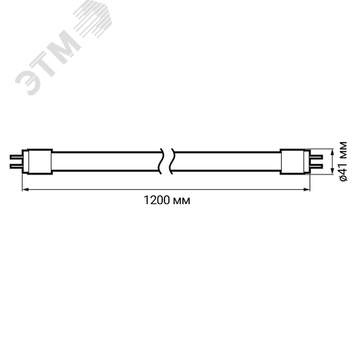 Лампа светодиодная LED 18вт G13 белый (4000K) установка возможна после демонтажа ПРА