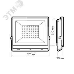 Прожектор светодиодный 200w холодный  6500K BL IP65 230V ФАZА