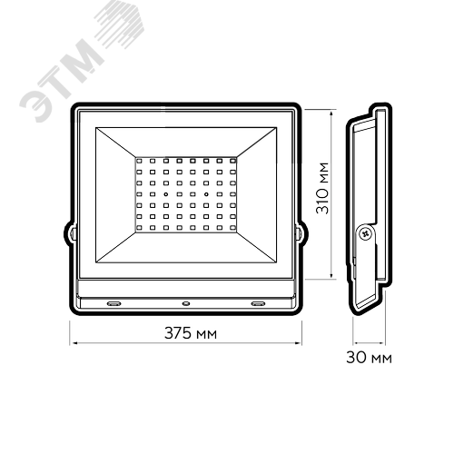 Прожектор светодиодный 200w холодный  6500K BL IP65 230V ФАZА
