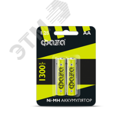 Элемент питания аккумуляторный AA 1300мАч Ni-MH
