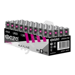 Элемент питания LR03 (AAA) алкалиновая  Alkaline  Pack-40