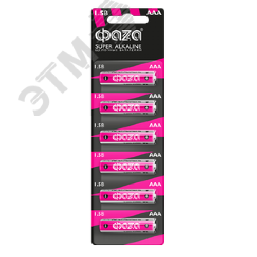 Элемент питания LR03 (AAA) Super Alkaline блистер, 6 шт.