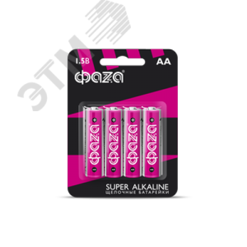 Элемент питания LR 6 (AA) Super Alkaline блистер, 4 шт.