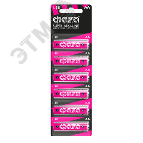 Элемент питания LR 6 (AA) Super Alkaline блистер, 6 шт.