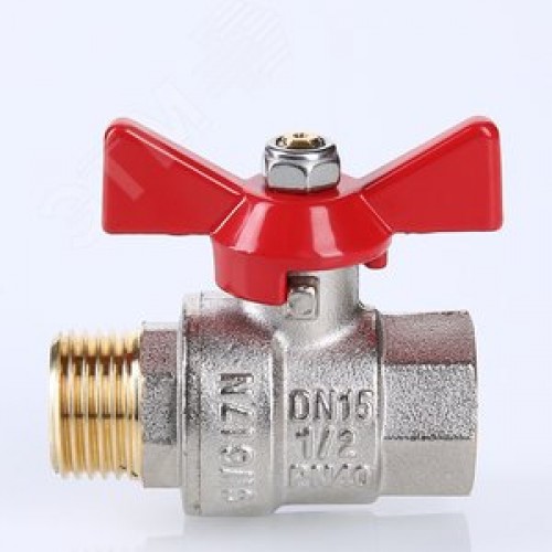 Кран шаровой 1/2' ВН ручка бабочка BASE