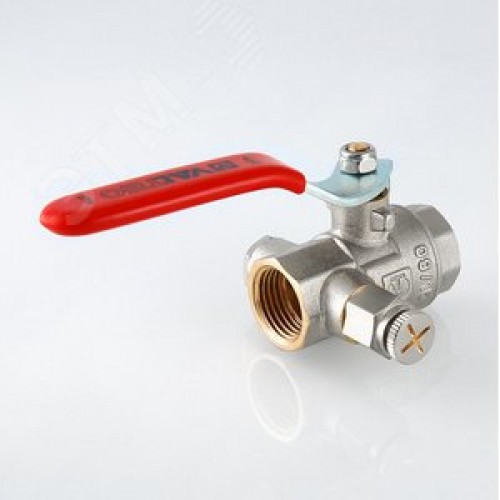 Кран шаровой 1/2' ВВ с дренажом и воздухоотводчиком BASE