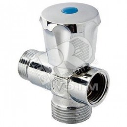 Вентиль-тройник 1/2'x3/4'x1/2' для подключения санитарных приборов