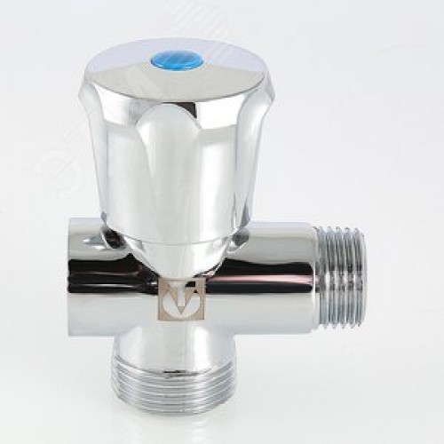 Вентиль-тройник 1/2'x3/4'x1/2' для подключения санитарных приборов